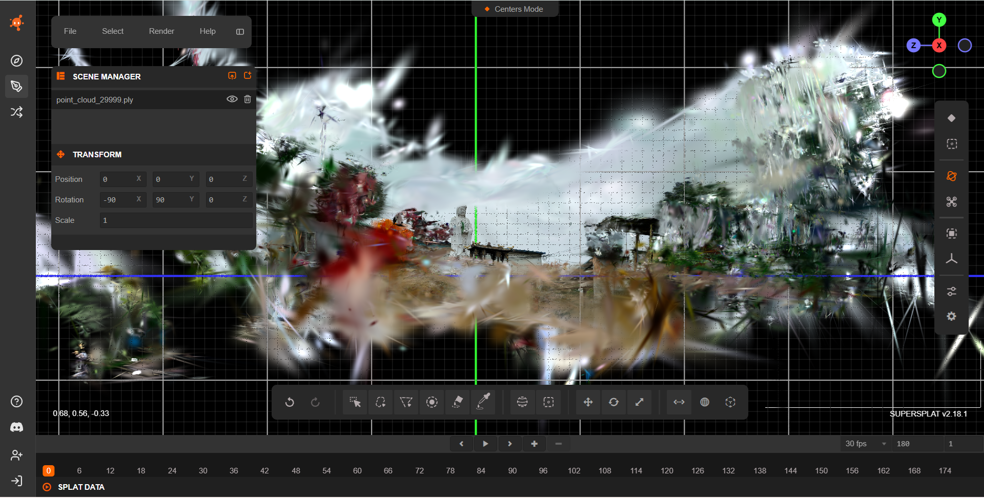 gsplat cleaned view 2